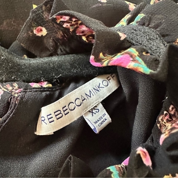 REBECCA Minkoff-Dainty Floral High Neck High Low Sleeveless Dress (Size:XS) - Picture 14 of 14